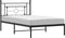vidaXL - Bedframe - met - hoofdbord - metaal - zwart - 107x203 - cm