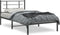 vidaXL - Bedframe - met - hoofdbord - metaal - zwart - 107x203 - cm