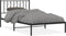 vidaXL - Bedframe - met - hoofdbord - metaal - zwart - 107x203 - cm