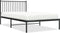 vidaXL - Bedframe - met - hoofdbord - metaal - zwart - 107x203 - cm