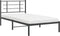 vidaXL - Bedframe - met - hoofdbord - metaal - zwart - 107x203 - cm