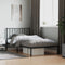 vidaXL - Bedframe - met - hoofdbord - metaal - zwart - 107x203 - cm