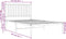 vidaXL - Bedframe - met - hoofdbord - metaal - zwart - 107x203 - cm