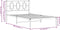vidaXL - Bedframe - met - hoofdbord - metaal - zwart - 107x203 - cm