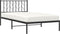 vidaXL - Bedframe - met - hoofdbord - metaal - zwart - 107x203 - cm