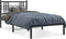 vidaXL - Bedframe - met - hoofdbord - metaal - zwart - 107x203 - cm