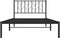 vidaXL - Bedframe - met - hoofdbord - metaal - zwart - 107x203 - cm