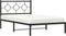vidaXL - Bedframe - met - hoofdbord - metaal - zwart - 107x203 - cm