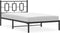 vidaXL - Bedframe - met - hoofdbord - metaal - zwart - 107x203 - cm
