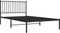 vidaXL - Bedframe - met - hoofdbord - metaal - zwart - 107x203 - cm
