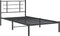 vidaXL - Bedframe - met - hoofdbord - metaal - zwart - 107x203 - cm