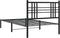 vidaXL - Bedframe - met - hoofdbord - metaal - zwart - 107x203 - cm