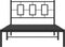 vidaXL - Bedframe - met - hoofdbord - metaal - zwart - 107x203 - cm