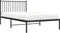 vidaXL - Bedframe - met - hoofdbord - metaal - zwart - 107x203 - cm