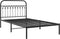vidaXL - Bedframe - met - hoofdbord - metaal - zwart - 107x203 - cm