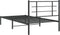 vidaXL - Bedframe - met - hoofdbord - metaal - zwart - 107x203 - cm