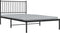vidaXL - Bedframe - met - hoofdbord - metaal - zwart - 107x203 - cm