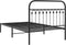 vidaXL - Bedframe - met - hoofdbord - metaal - zwart - 107x203 - cm