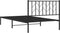 vidaXL - Bedframe - met - hoofdbord - metaal - zwart - 107x203 - cm