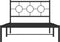 vidaXL - Bedframe - met - hoofdbord - metaal - zwart - 107x203 - cm