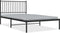 vidaXL - Bedframe - met - hoofdbord - metaal - zwart - 107x203 - cm