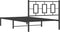vidaXL - Bedframe - met - hoofdbord - metaal - zwart - 107x203 - cm