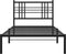 vidaXL - Bedframe - met - hoofdbord - metaal - zwart - 107x203 - cm