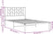 vidaXL - Bedframe - met - hoofdbord - metaal - zwart - 107x203 - cm