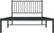 vidaXL - Bedframe - met - hoofdbord - metaal - zwart - 107x203 - cm