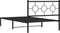 vidaXL - Bedframe - met - hoofdbord - metaal - zwart - 107x203 - cm