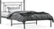 vidaXL - Bedframe - met - hoofdbord - metaal - zwart - 107x203 - cm