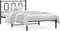 vidaXL - Bedframe - met - hoofdbord - metaal - zwart - 107x203 - cm