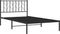 vidaXL - Bedframe - met - hoofdbord - metaal - zwart - 107x203 - cm