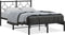 vidaXL - Bedframe - met - hoofdbord - metaal - zwart - 120x190 - cm