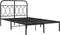 vidaXL - Bedframe - met - hoofdbord - metaal - zwart - 120x190 - cm