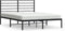vidaXL - Bedframe - met - hoofdbord - metaal - zwart - 120x190 - cm