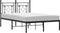 vidaXL - Bedframe - met - hoofdbord - metaal - zwart - 120x190 - cm