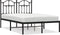 vidaXL - Bedframe - met - hoofdbord - metaal - zwart - 120x190 - cm