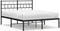 vidaXL - Bedframe - met - hoofdbord - metaal - zwart - 120x190 - cm