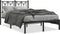vidaXL - Bedframe - met - hoofdbord - metaal - zwart - 120x190 - cm