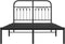 vidaXL - Bedframe - met - hoofdbord - metaal - zwart - 120x190 - cm