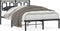 vidaXL - Bedframe - met - hoofdbord - metaal - zwart - 120x190 - cm