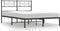 vidaXL - Bedframe - met - hoofdbord - metaal - zwart - 120x190 - cm