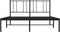 vidaXL - Bedframe - met - hoofdbord - metaal - zwart - 120x190 - cm