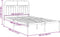 vidaXL - Bedframe - met - hoofdbord - metaal - zwart - 120x190 - cm