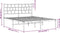 vidaXL - Bedframe - met - hoofdbord - metaal - zwart - 120x190 - cm