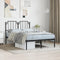 vidaXL - Bedframe - met - hoofdbord - metaal - zwart - 120x190 - cm