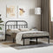 vidaXL - Bedframe - met - hoofdbord - metaal - zwart - 120x190 - cm