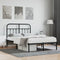 vidaXL - Bedframe - met - hoofdbord - metaal - zwart - 120x190 - cm