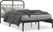 vidaXL - Bedframe - met - hoofdbord - metaal - zwart - 120x190 - cm